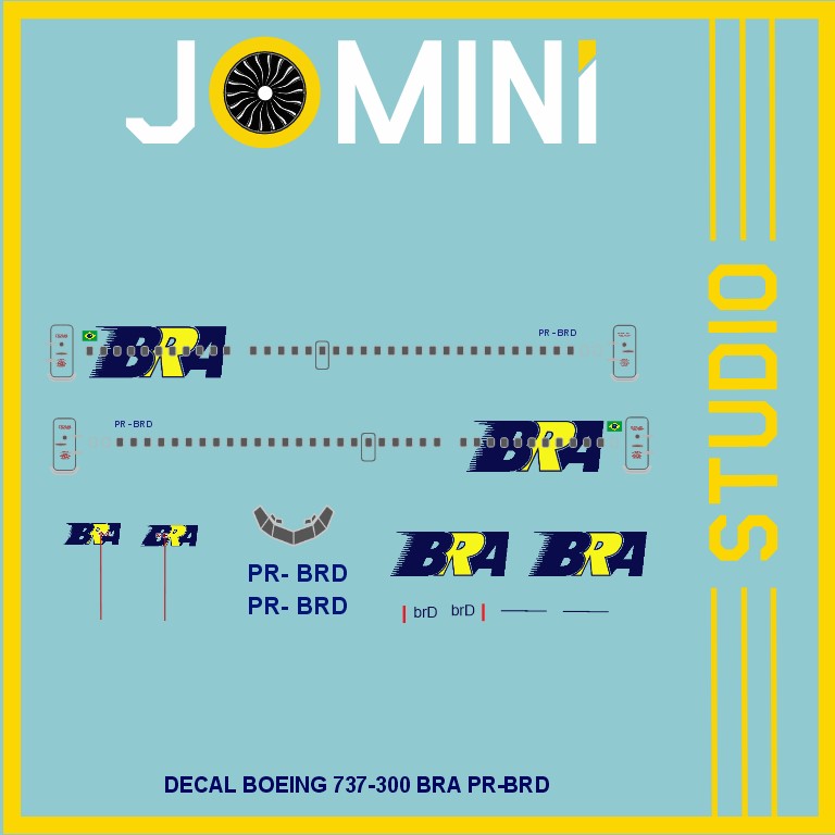 Decal Boeing 737-300 BRA PR-BRD