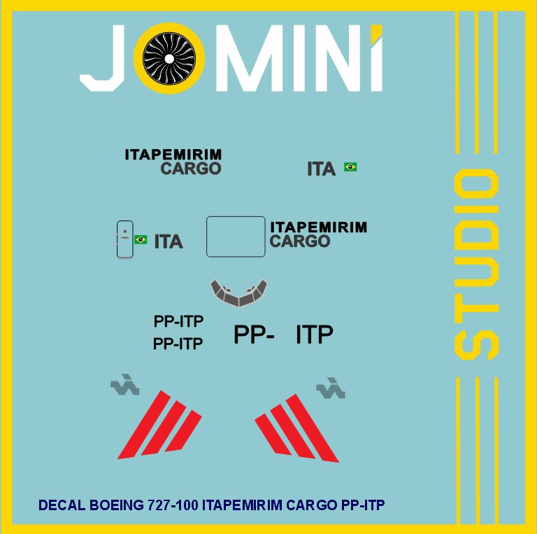 Decal Boeing 727-100 Itapemirim Cargo PP-ITP