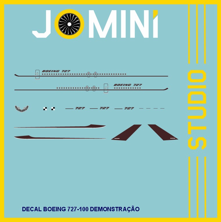 Decal Boeing 727-100 DEMONSTRAÇÃO