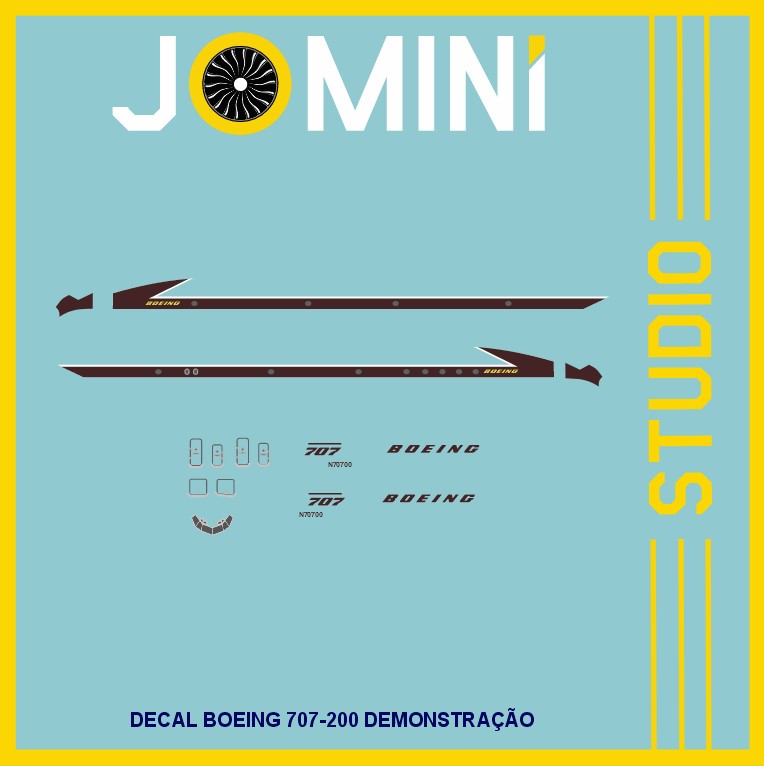 Decal Boeing 707-200 DEMONSTRAÇÃO