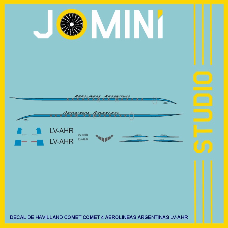 Decal De Havilland Comet-4 Aerolineas Argentinas LV-AHR