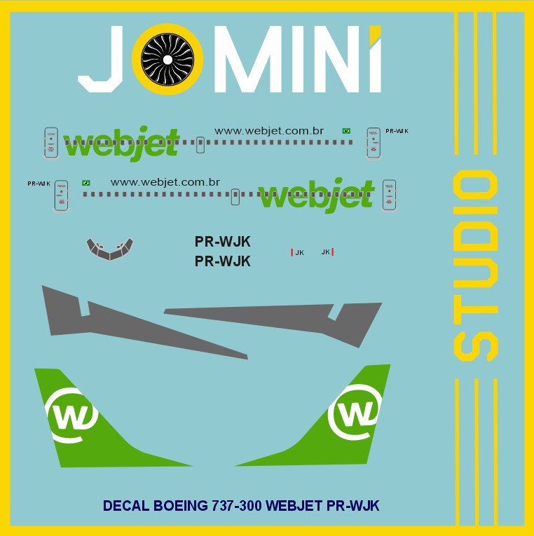 Decal Boeing 737-300 WEBJET PR-WJK