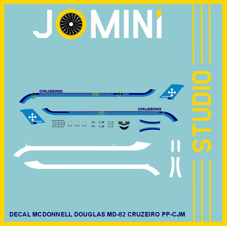 Decal Mcdonnell Douglas MD-82 Cruzeiro PP-CJM