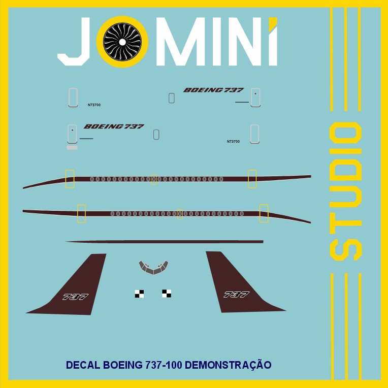 Decal Boeing 737-100 DEMONSTRAÇÃO