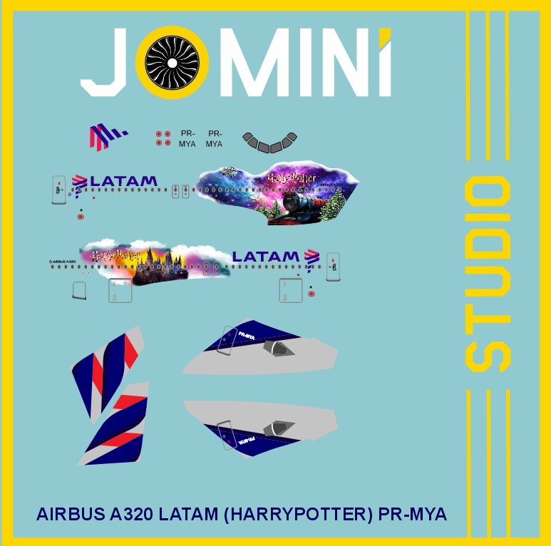 Decal Airbus A320 Latam (HarryPotter) PR-MYA