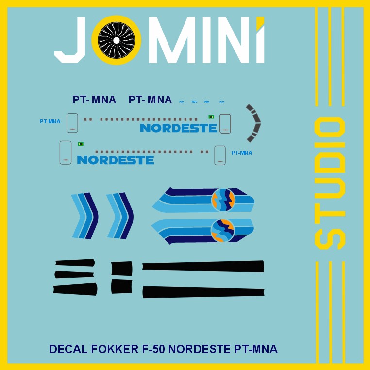 Decal Fokker F-50 Nordeste PT-MNA