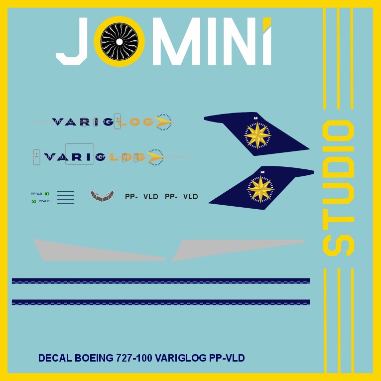 Decal Boeing 727-100 Variglog PP-VLD