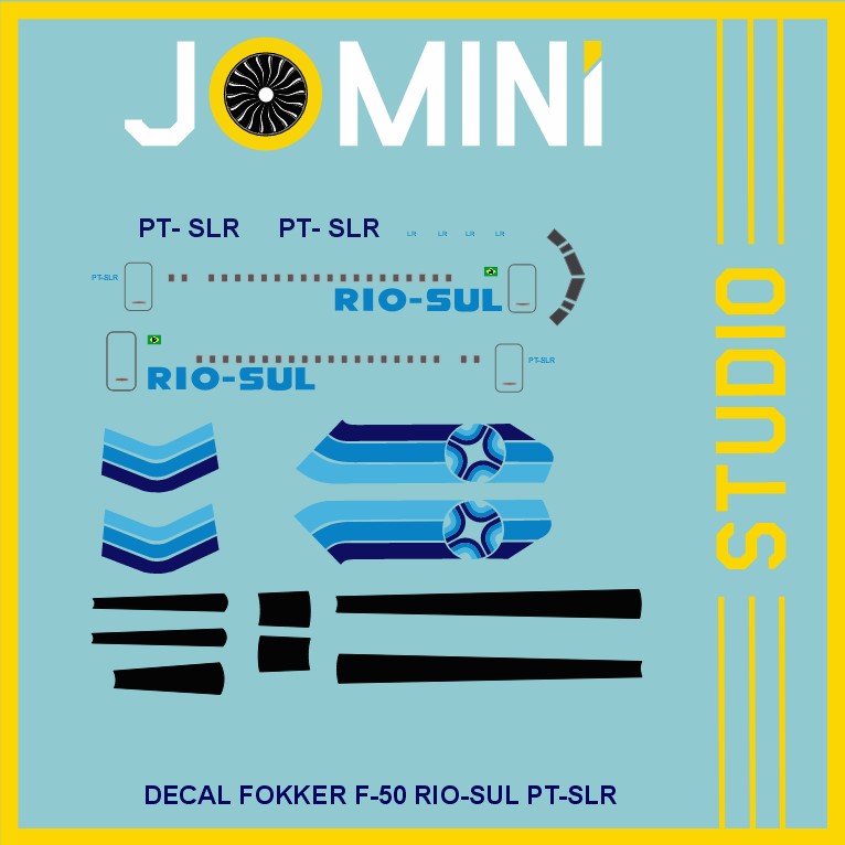 Decal Fokker F-50 Rio-Sul PT-SLR