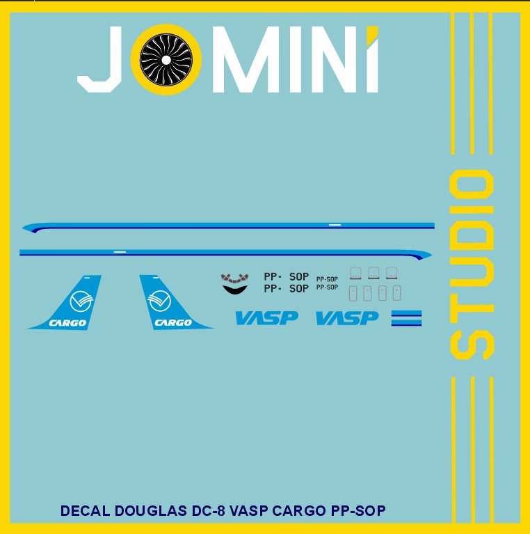 Decal Douglas DC-8 Vasp Cargo PP-SOP